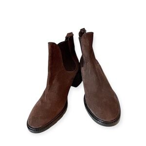 Barbara Barbieri  Made in Italy Chelsea Leather Suede Ankle Booties Size Eu 37